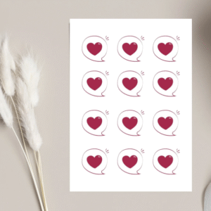 Bublee Kalp Sticker (48 Adet)